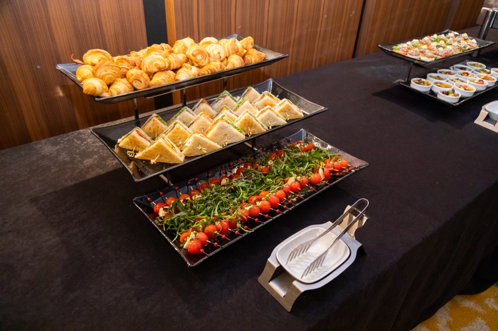 Delicious food display on a table at an event